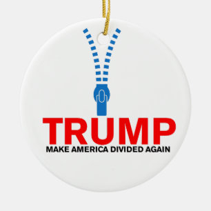 Trump, Amerika wieder geteilt Keramik Ornament