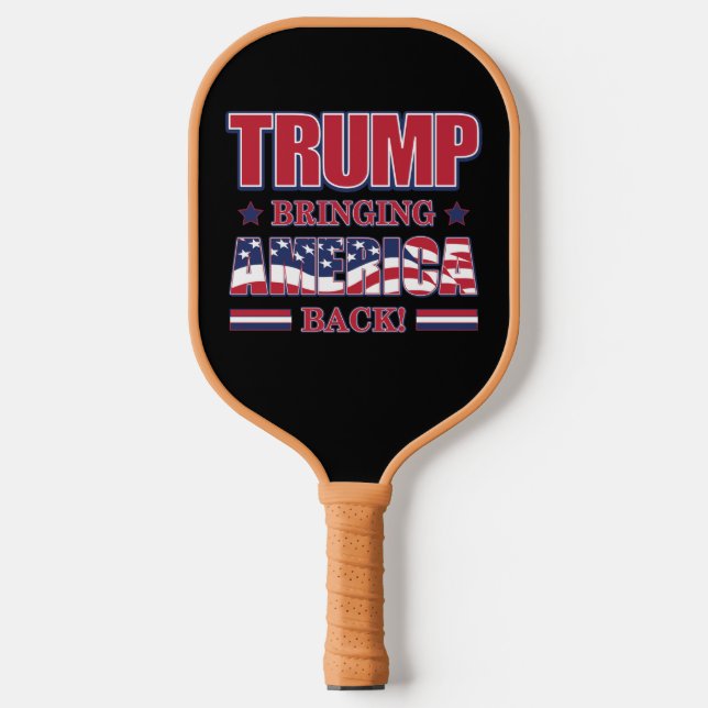 Trump - Amerika zurück Pickleball Schläger (Vorderseite)