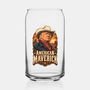 Trump Amerikanischer Maverick Cowboy Can Glas
