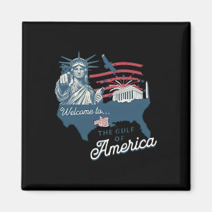 Trump Amerikas Golf-Mexiko-Funny Trump-USA-Flagge Magnet
