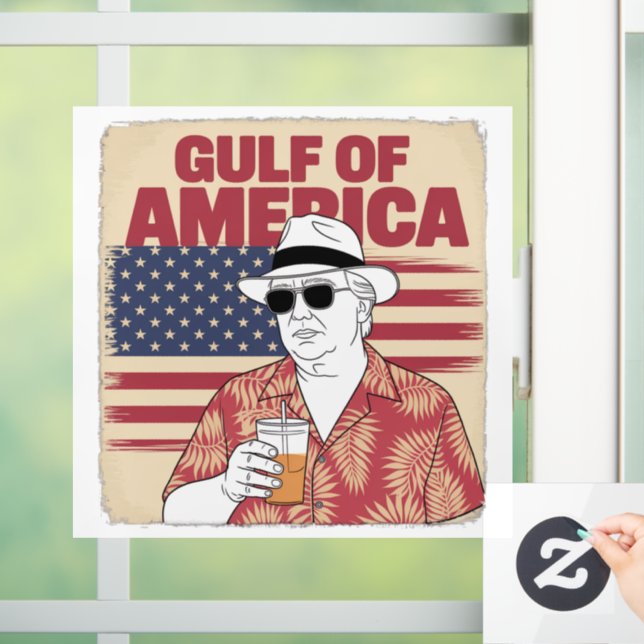 Trump Amerikas Golf-Mexiko-Präsident Trump Fensteraufkleber (Zuhause)