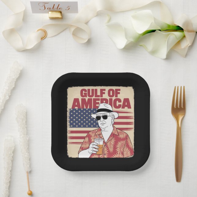 Trump Amerikas Golf-Mexiko-Präsident Trump Pappteller (Hochzeit)