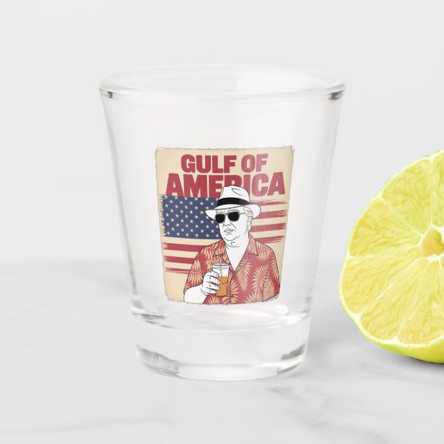 Trump Amerikas Golf-Mexiko-Präsident Trump Schnapsglas (Vorderseite)