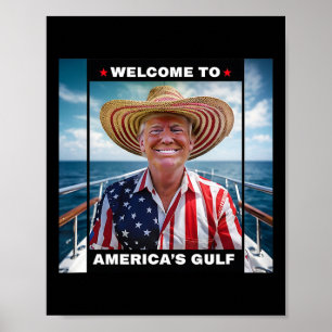 Trump Amerikas Golf-Mexiko-Präsident Trump Somber Poster