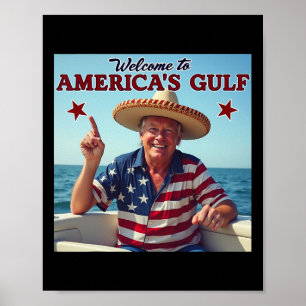 Trump Amerikas Golf-Mexiko-Präsident Trump Somber Poster