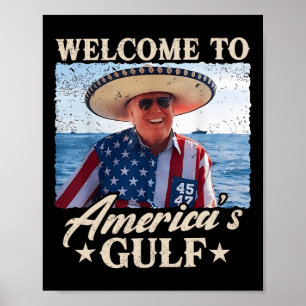 Trump Amerikas Golf-Mexiko-Präsident Trump Somber Poster