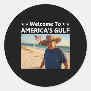 Trump Amerikas Golf-Mexiko-Präsident Trump Somber Runder Aufkleber