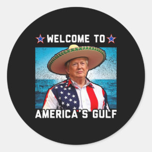 Trump Amerikas Golf-Mexiko-Präsident Trump Somber Runder Aufkleber