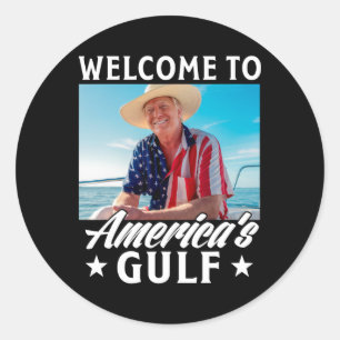 Trump Amerikas Golf-Mexiko-Präsident Trump Somber Runder Aufkleber