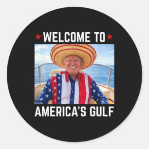 Trump Amerikas Golf-Mexiko-Präsident Trump Somber Runder Aufkleber