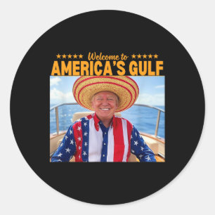Trump Amerikas Golf-Mexiko-Präsident Trump Somber Runder Aufkleber