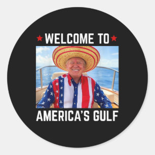 Trump Amerikas Golf-Mexiko-Präsident Trump Somber Runder Aufkleber