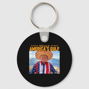 Trump Amerikas Golf-Mexiko-Präsident Trump Somber Schlüsselanhänger