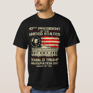 Trump-Amtseinführung Trump 2025 Flag American 47. T-Shirt