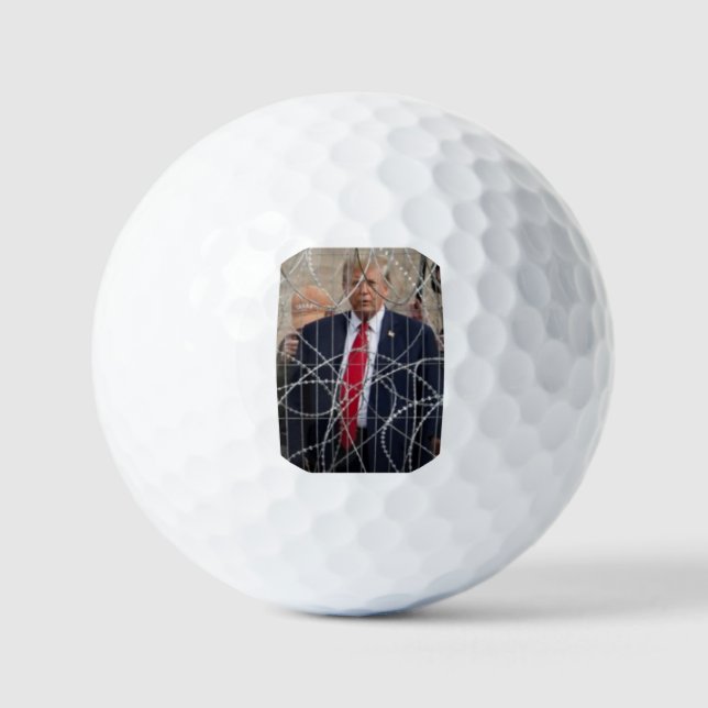 Trump an der Grenze Golfball (Vorderseite)