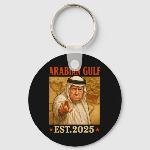 Trump Arabischer Golf 2025 Der sonnige Trump-Golf Schlüsselanhänger