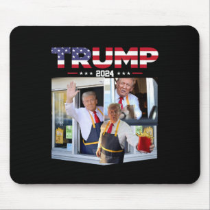 Trump arbeitet im Drive-thru Fast-Food-Mitarbeiter Mousepad