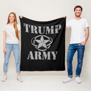 Trump Armee 47. US-Präsident Vintage Retro Fleecedecke