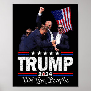 Trump Asination Bloody Ohr Blutung Butler Pa Trum Poster