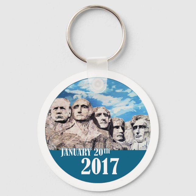 Trump auf dem Berg Rushmore Schlüsselanhänger (Vorderseite)