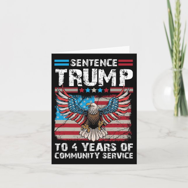 Trump auf vier Jahre Gemeinschaftsdienst Trump 202 Karte (Vorderseite)