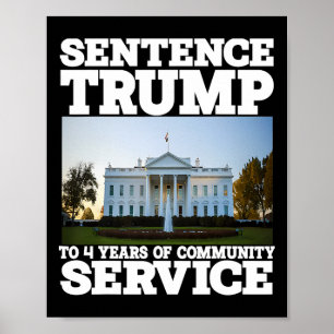 Trump auf vier Jahre Weiße Haus im Dienst der Geme Poster