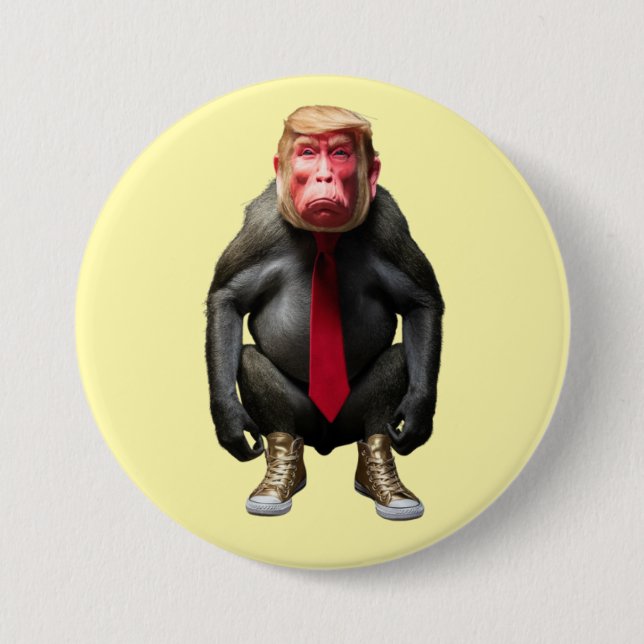 Trump Baboon Button (Vorderseite)