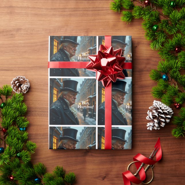 Trump Bah Humbug Geschenkpapier (Feiertagsgeschenk)