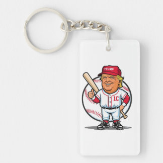 Trump Baseball Karikatur Schlüsselanhänger
