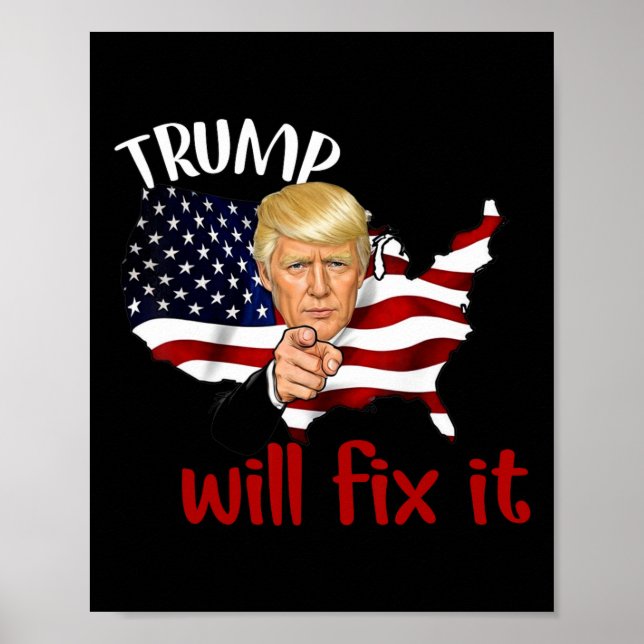 Trump bei der Wahl 2024 wird das Design reparieren Poster (Vorne)