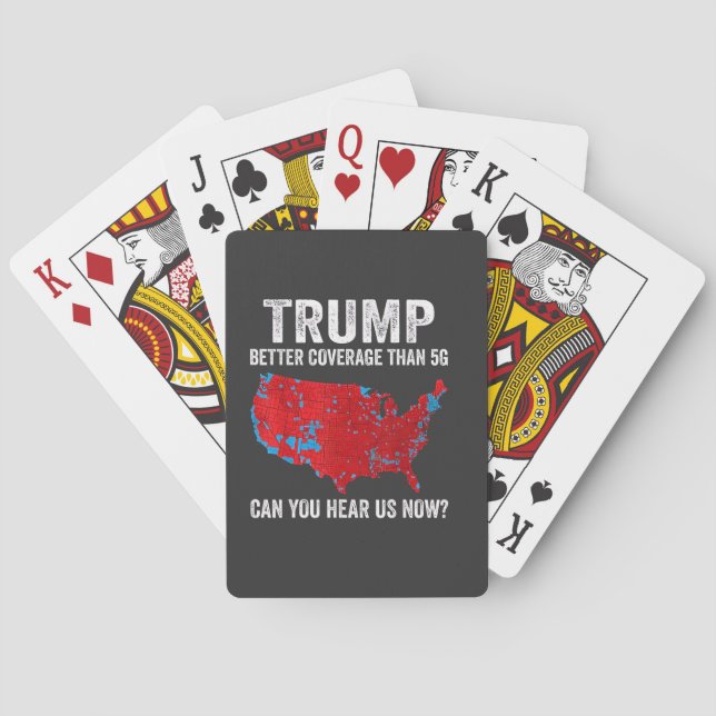 Trump: Bessere Abdeckung als 5G kann man uns jetzt Spielkarten (Rückseite)