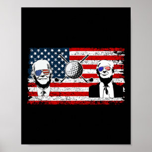 Trump Biden Flag American Elf Präsident D Poster
