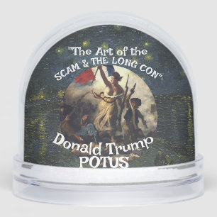Trump Big Bucks in Fake Bull Sperma" POTUS Buch Schneekugeln