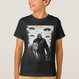 Trump Bigfoot Ufo Alien Begegnung Außerirdischer T-Shirt
