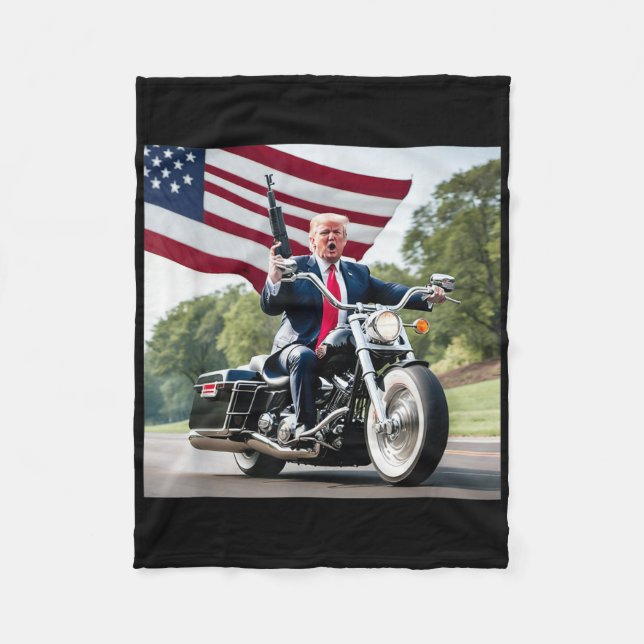 Trump Biker Bad Fleecedecke (Vorderseite)