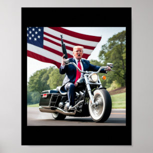 Trump Biker Schlecht  Poster
