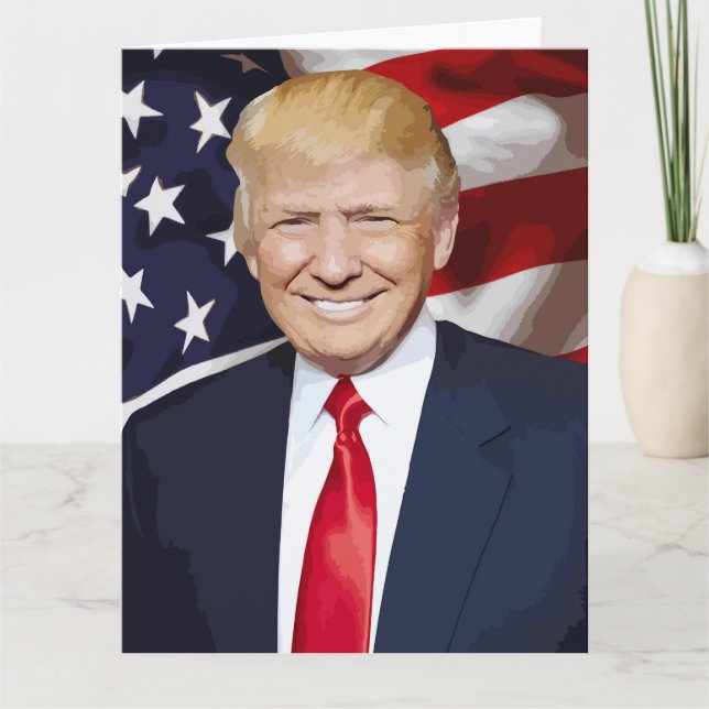 TRUMP BIRTHDAY Grußkarte Karte (Vorderseite)