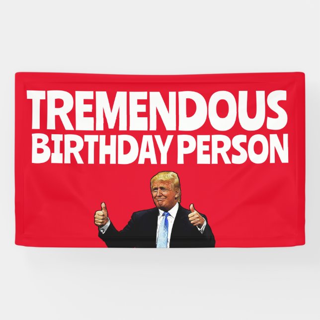 TRUMP BIRTHDAY PARTY BANNER (Horizontal)