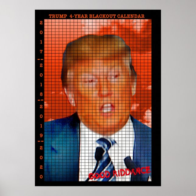 TRUMP BLACKOUT CALENDAR - KALENDAR POSTER (Vorne)