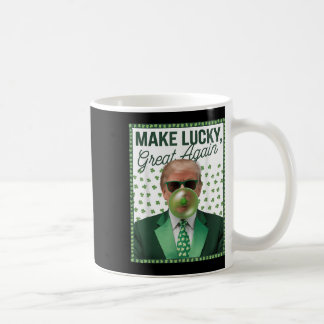 Trump bläst Blase Gum St Patricks Day Funny Kaffeetasse