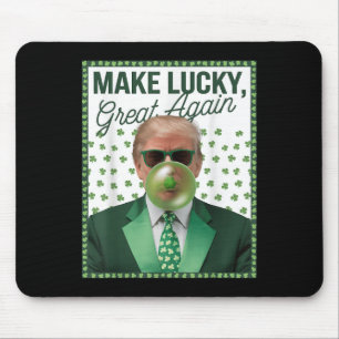 Trump bläst Blase Gum St Patricks Day Funny Mousepad