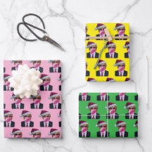 Trump bläst Blase Gum Weihnachten