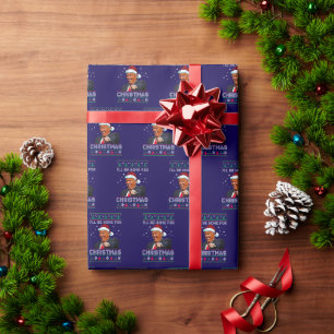 Trump Blue Geschenkpapier
