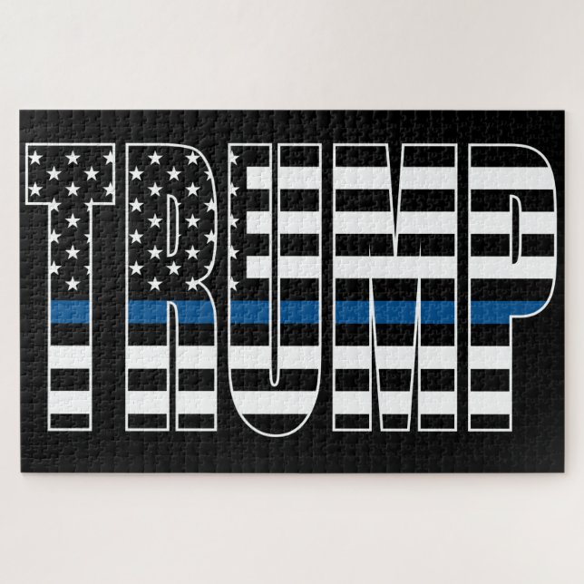 Trump Blue Line Flag (Horizontal)