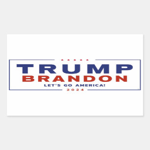 Trump Brandon 2024™-Wählkleber Offiziell Rechteckiger Aufkleber
