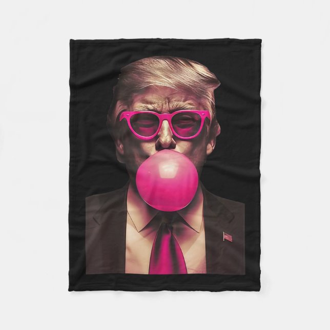 Trump Bubble Gum Funny 1 Fleecedecke (Vorderseite)