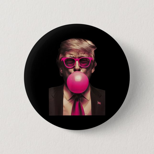 Trump Bubble Gum Funny Button (Vorderseite)