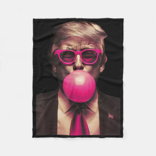 Trump Bubble Gum Funny Fleecedecke