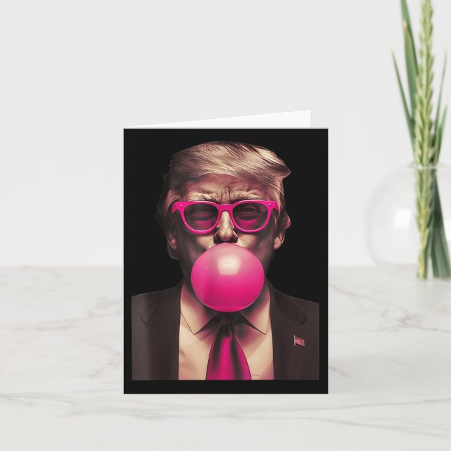 Trump Bubble Gum Funny Karte (Vorderseite)