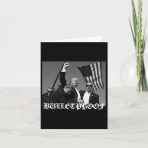 Trump Bulletproof Old English Schriftart Karte